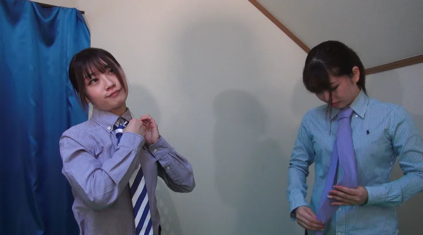 制服着衣相互考察レズ-2
