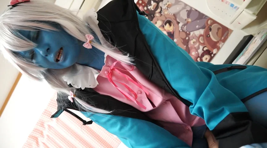 エロマン○先生が変身たばこで青肌に！！-7