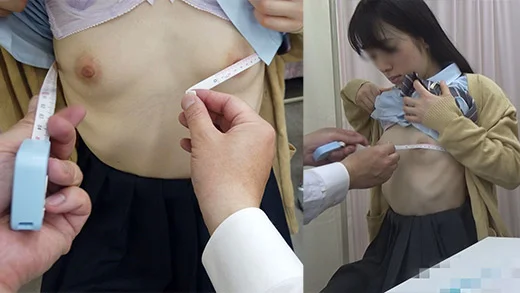 内科検診 無垢なJKが乳首を触診され恥ずかしがる-3