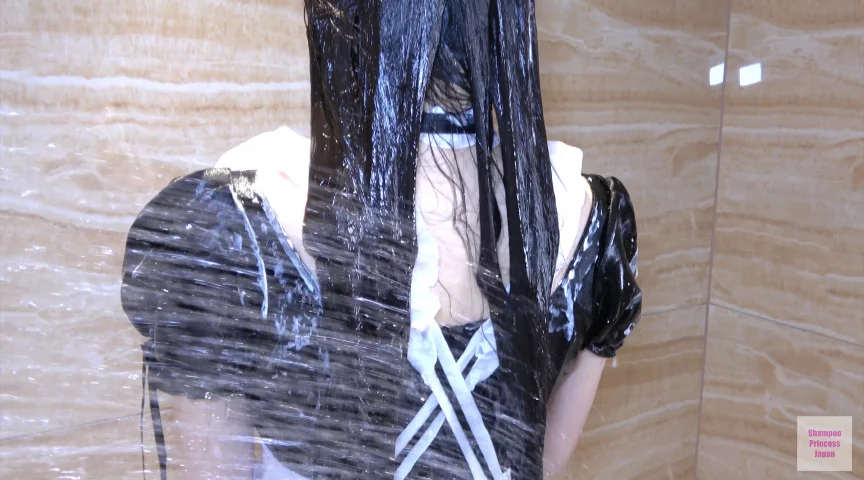 ロングヘアメイド 奉仕後のフォワードシャンプー-3