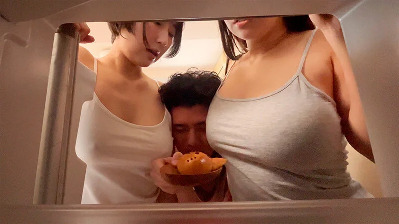 1R（ワンルーム）逆3P 上京してきた無防備すぎる妹2人と都会のメチャ狭ワンルームで爆乳密着共同生活 羽月乃蒼 糸井瑠花-3