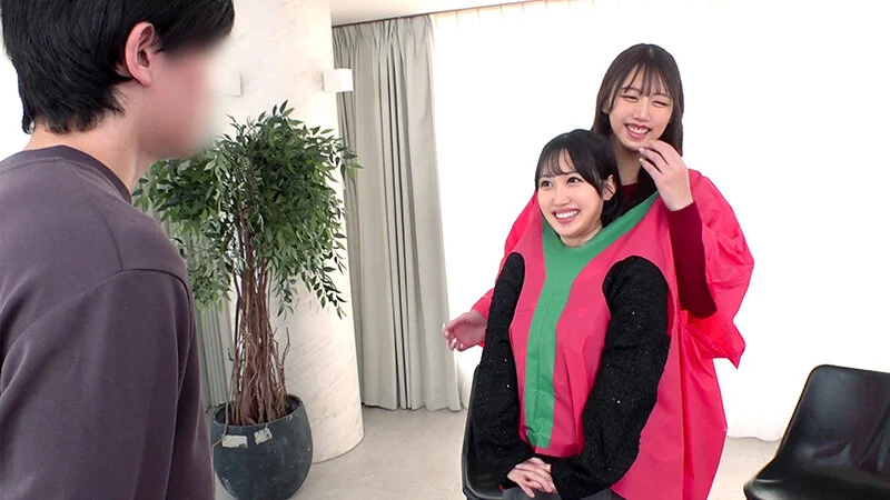 仲良し女子大生2人組がきゃぴきゃぴ超密着二人羽織で協力プレイ！令和の新感覚ゲームに挑戦！制限時間以内にフル勃起男子をイカせることができたら賞金GET！！失敗したらW即ハメ中出し！！-10