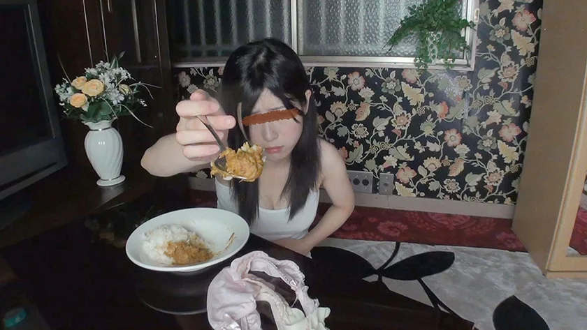 昨日食べた物をもう一度食べる！脱糞カレーライス！-9