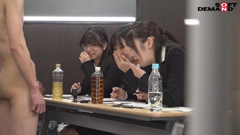 SOD女子社員試験官9名が全裸男性1名へち○ぽの勃起からザ～汁射精を手厚いサポート付きでじっくり審査 新人AV男優CFNMハーレムオーディション 梶尾羽歌 安心院結愛 金子茉珠 加賀谷恋白 釜谷明日華-3
