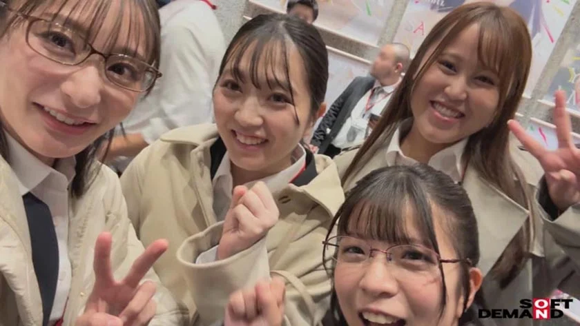 SOD深夜のゴミ拾いの裏でお酒が入って同僚とセックスしていたSOD女子社員4名 谷口柊樺 笠間颯紀 宇田川透花 梶尾羽歌-1