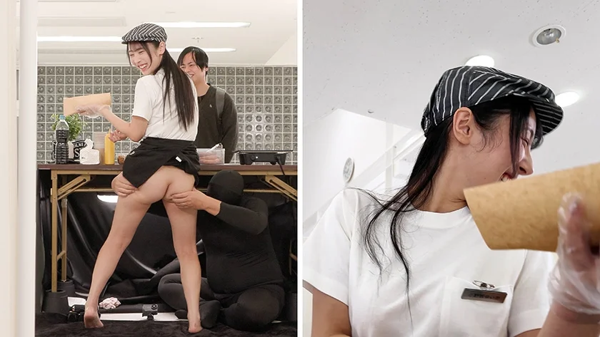 【配信限定】人気 AV 女優が挑戦！商業スペースでイカサレホットドッグ販売！ 小野坂ゆいか 望月つぼみ-3