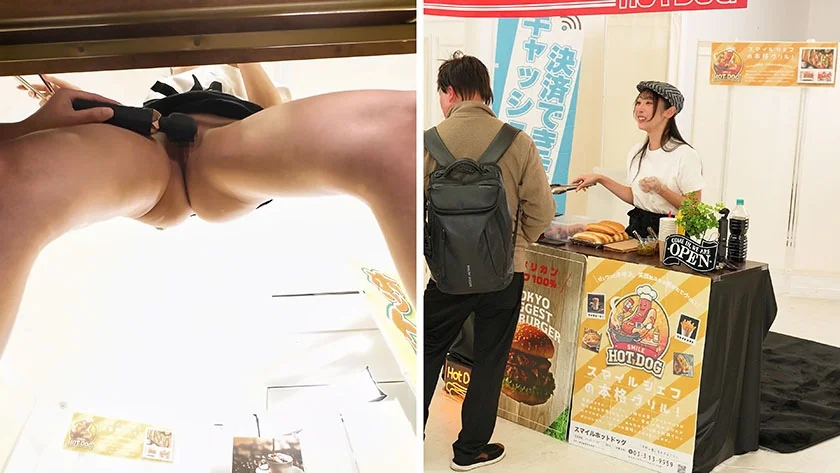 【配信限定】人気 AV 女優が挑戦！商業スペースでイカサレホットドッグ販売！ 小野坂ゆいか 望月つぼみ-5
