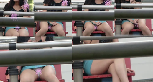 【再販】ピチり過ぎなミニスカで顔も白Pも丸ごと堪能！エロいお姉さんのモロ見え極上対面パンチラ-2