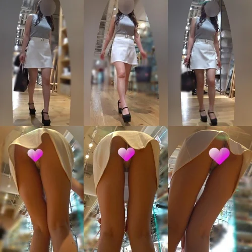 【OLさんのスカートの中の秘密】☆美尻に食い込んだ極細Tバックお姉さん！-1