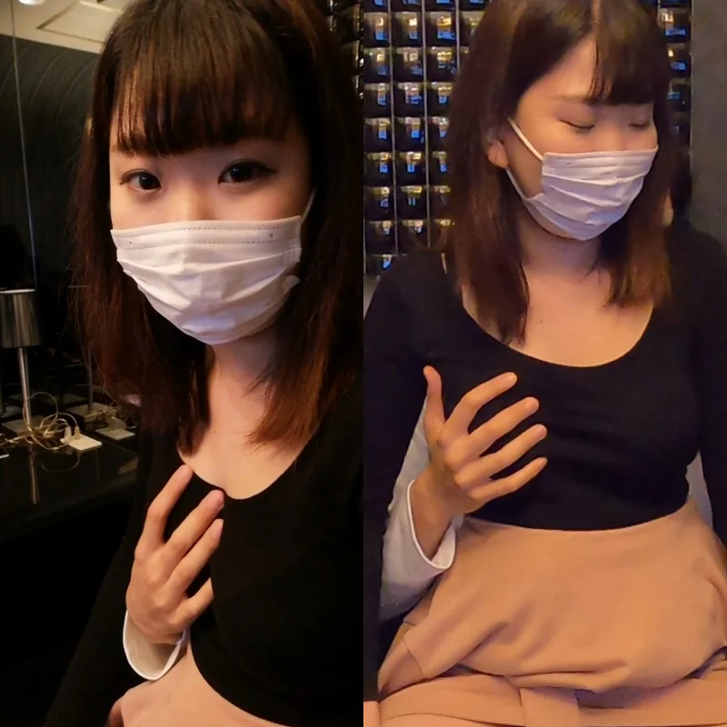 極上体験】待望の初顔出し！彼氏持ち女子〇生がパイズリ＆極上フェラをしてもらう-1