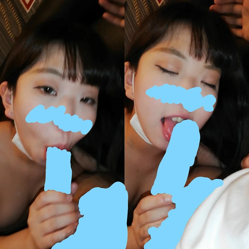 極上体験】待望の初顔出し！彼氏持ち女子〇生がパイズリ＆極上フェラをしてもらう-4