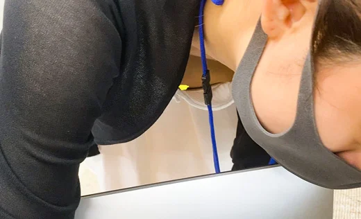 【⑩親子で参加OK！シースルーパンツが上から降ってくるような臨場感アングル！幼顔なのに激エロおっぱいで授業内容覚えてません】-2