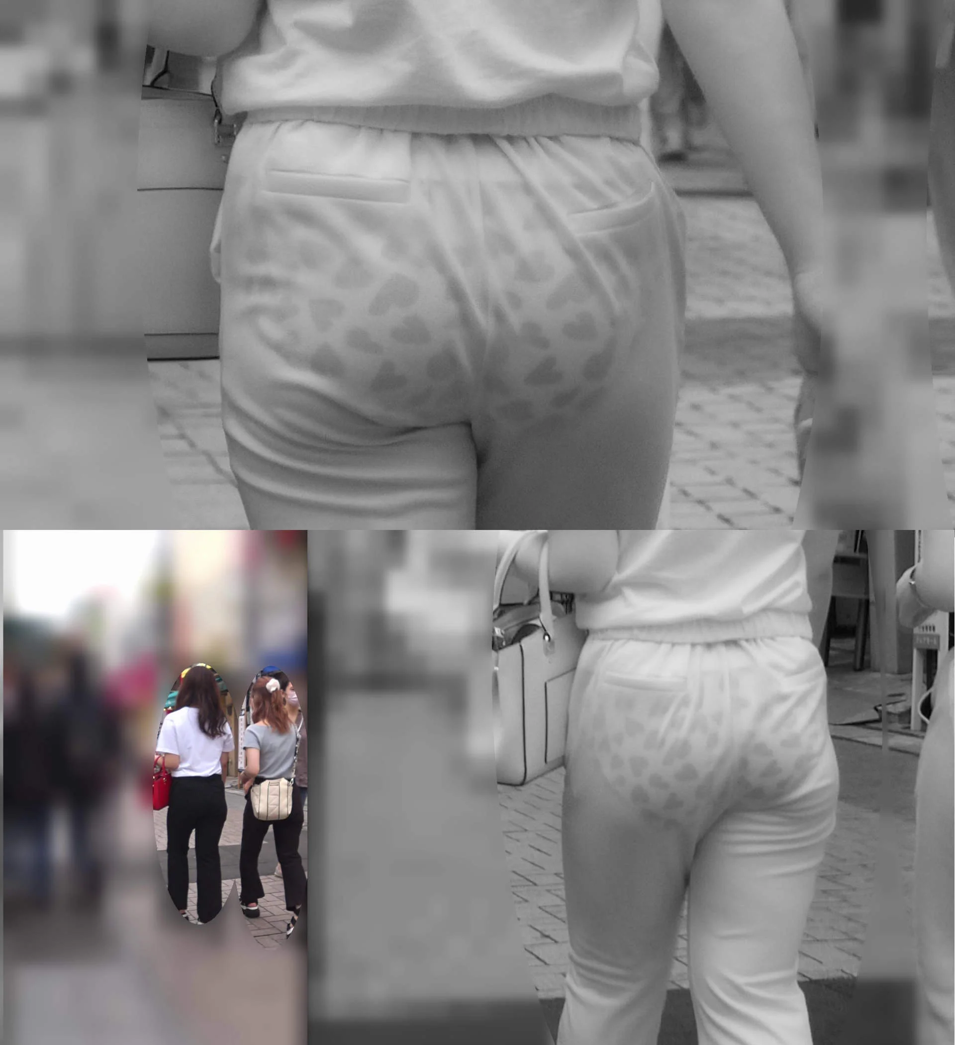ハート柄のパンティーガチ透け女子_赤外線スケスケ019(透視_透けパンツ_ピタパン_パンティーライン_Pライン_女子大生_OL)-1