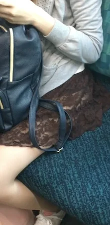 スカートから下着が透けてる女の子を粘着撮り♪-4