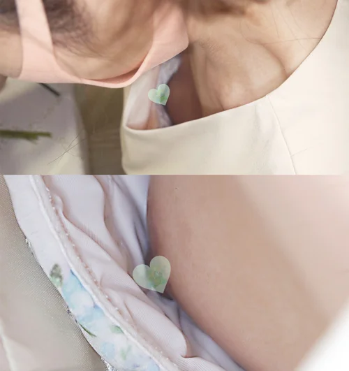 [胸チラ]ブーケスクールでの無防備なおっぱい、パンチラ-1