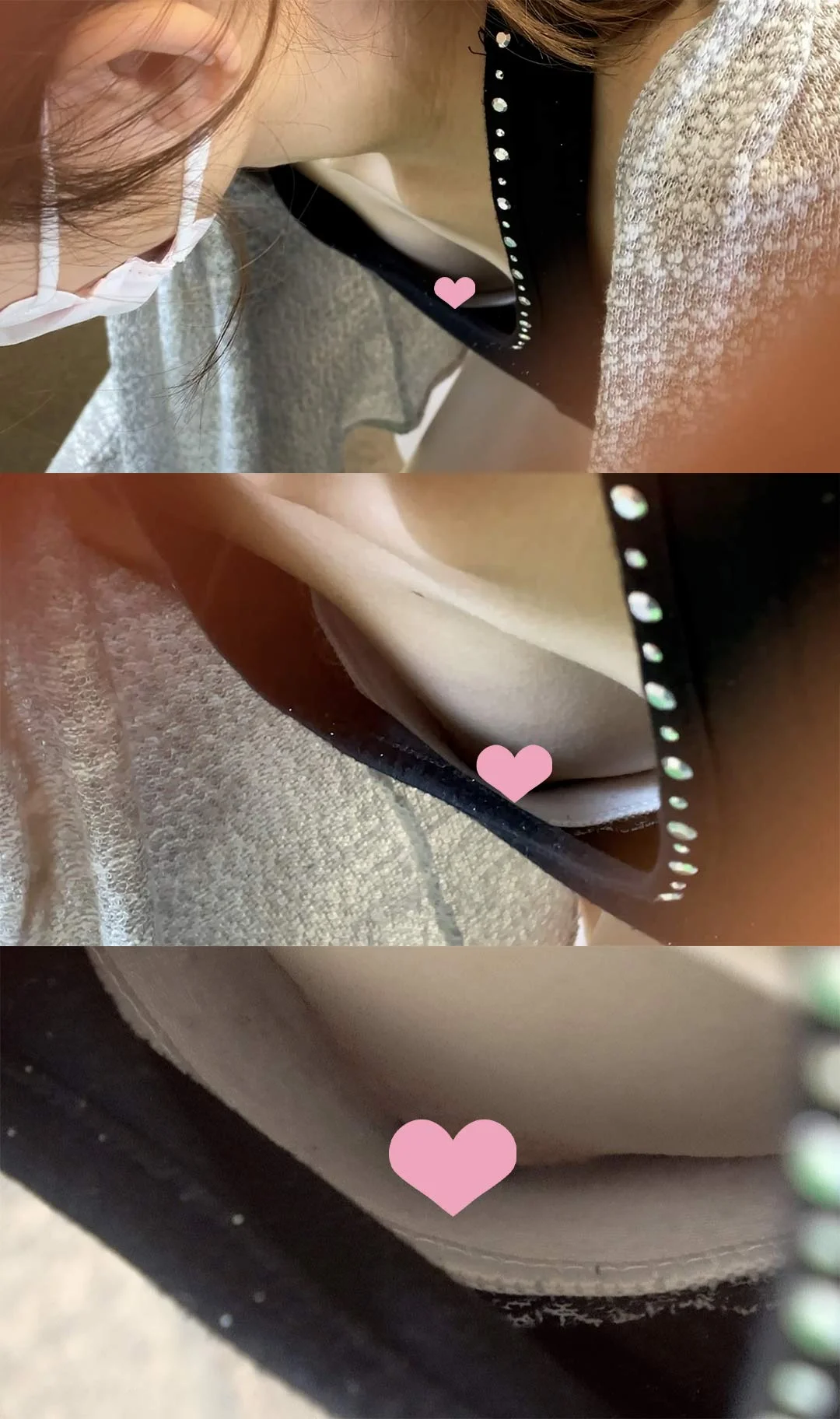 【胸チラ】伝票記入中に見える胸元。色白な美乳でしたVol.29-3