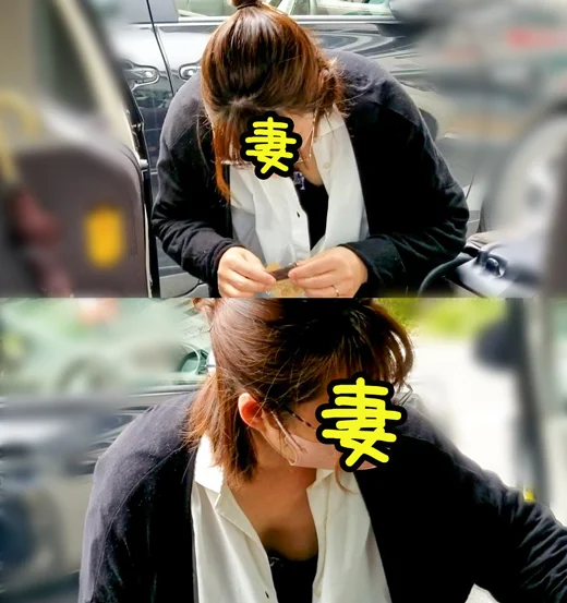【妻の秘密＃31】車内での胸ちら・脱衣所オナニー-1