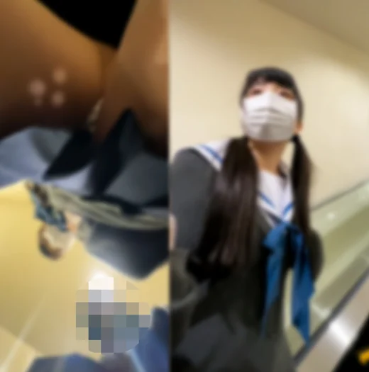 エスカレーターでカメラ突っ込み→バレて激オコｗ-3