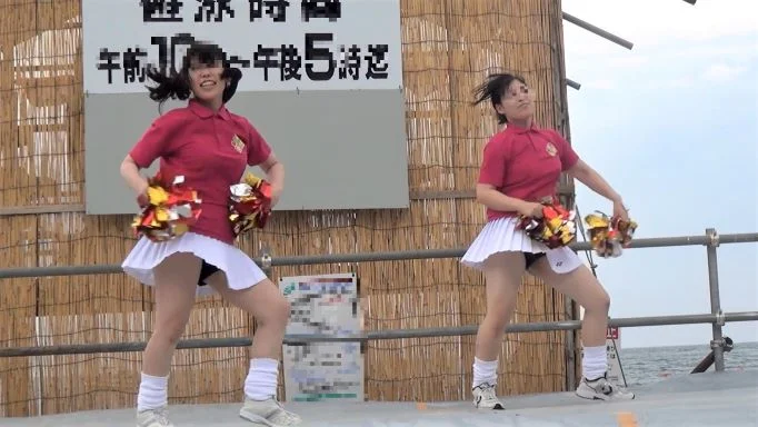 【再販】【再販】海岸夏祭りでDチア演技（白のテニスルックチア）