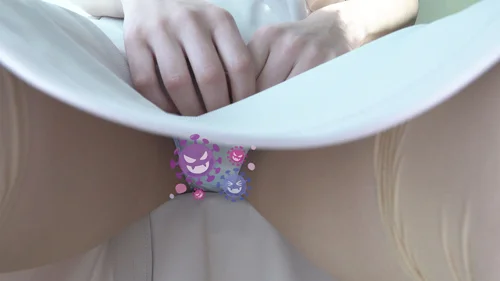 [ワクチン接種2名]神レベルのおっぱいにご対面！ブラから零れる程のたわわ[胸チラ]-3