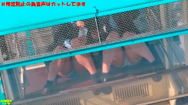 激レア！観覧車パンチラ！遊んでいる仲良しミニスカギャルを遠距離写撃！-2
