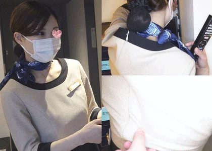 【ホテルウーマン】秘技ブラホック外し！段々下がっていくブラに違和感覚えるが止む無く神乳胸チラに成功！