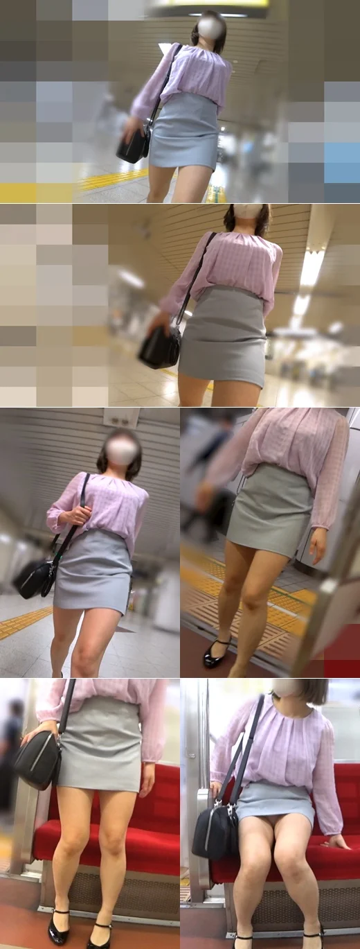 【電車対面ちら見せ☆123】三角ゾーン観察記録/魅惑OLさん！-1