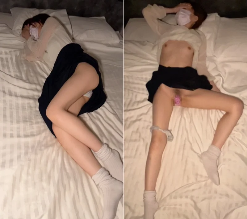【再販】【のみ友に悪戯】真面目で細身美肌のサークルの子「なな」の体をじっくりと観察