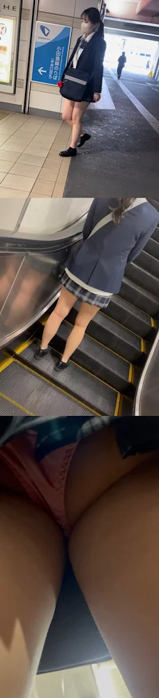 【4日分収録】卒業？！あの美人JKちゃん見納め　紺チェックめくりました⑤-2