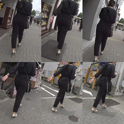 街撮り巨尻通信39＊オフィス街を歩くグラマーOLの迫力尻編-3
