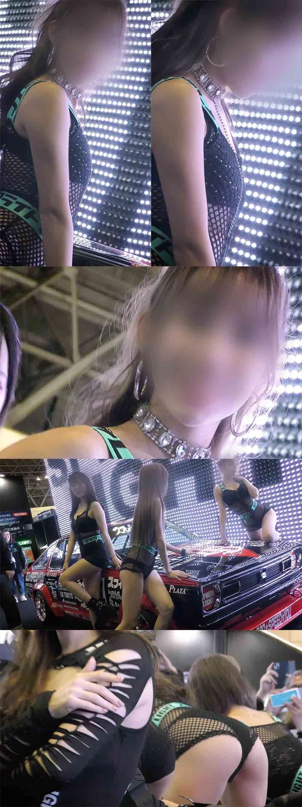 【フェチ動画】4K！東京●ートサロン2024で大人気だったブースの至近距離の極小ビキニセクシーコンパニオン撮影-5