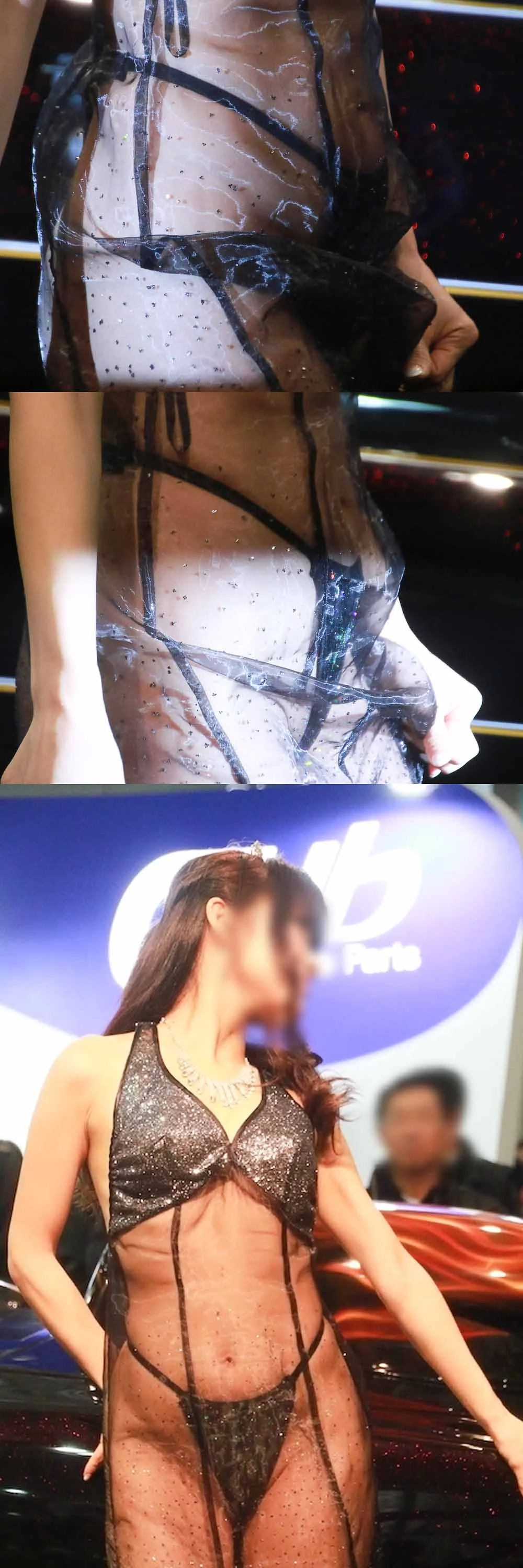 【写真】生々しい剃り跡と美ヒップ！極薄のシースルードレス身に纏った黒Tバックパンティの女神　超盛り387枚！-1