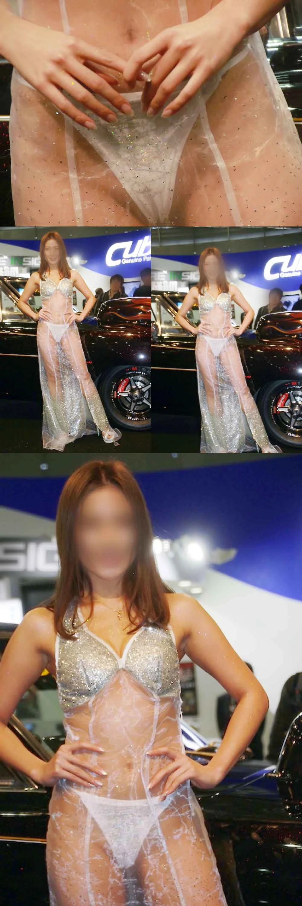 【写真】S級美女モデルのモ●マン鼠蹊部に食い込む極薄のシースルードレス＆極小Tバックビキニ　高画質250枚！-3