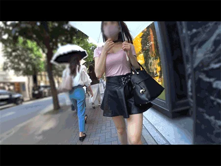 【着衣：レザースカート】《本編》純朴＆エロスが同居する柔乳美尻の美人受付嬢♪来客受け抜群で非の打ち所がありません！-1
