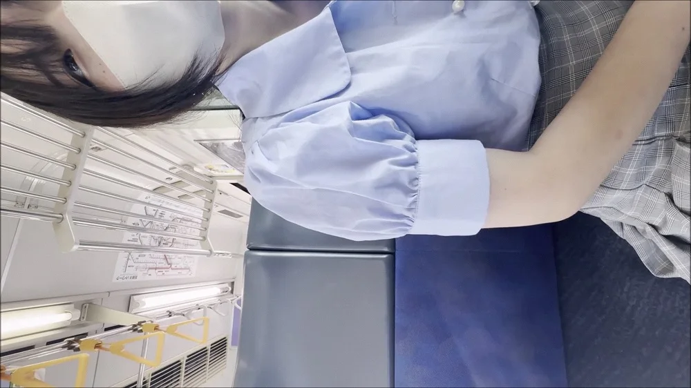 電車お触り29 油断している可愛いコに興奮して豊満なお胸と股間をいただいちゃいました-2