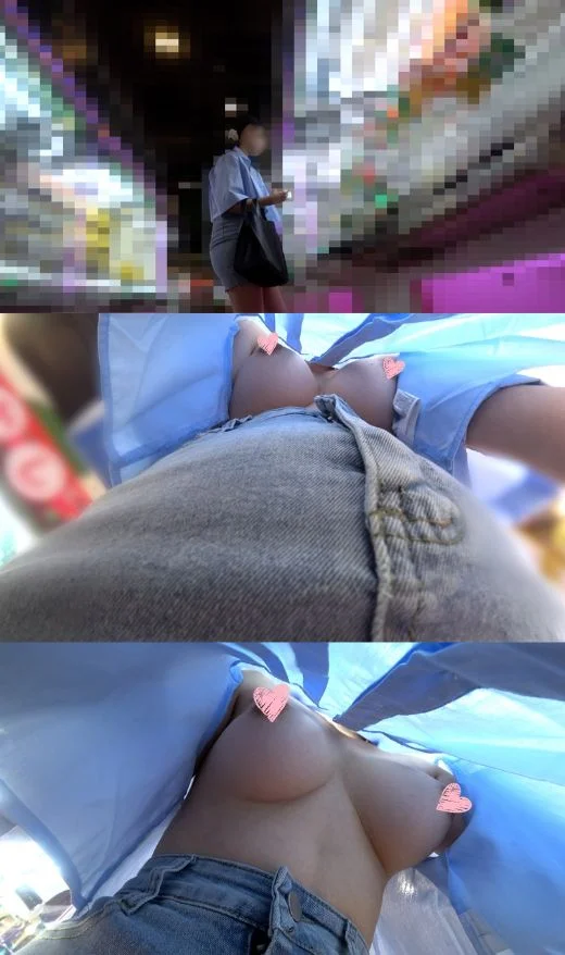 【パイチラ探訪】ノーブラ美尻美女の下乳アングル！衝撃の立体感《前編》-2