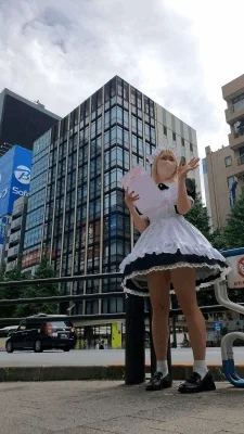vol.1　客引き中のア⚪︎バのメイド店員に突撃してみた。