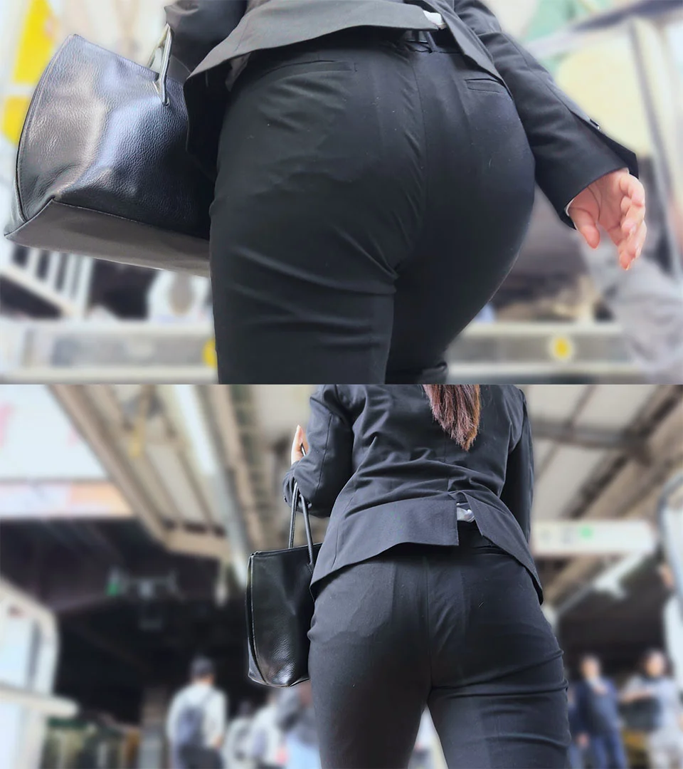 歩行記録0327「真面目系駅ナカリクルートスーツ女子のお尻を接近撮り」(3名と1組)-1