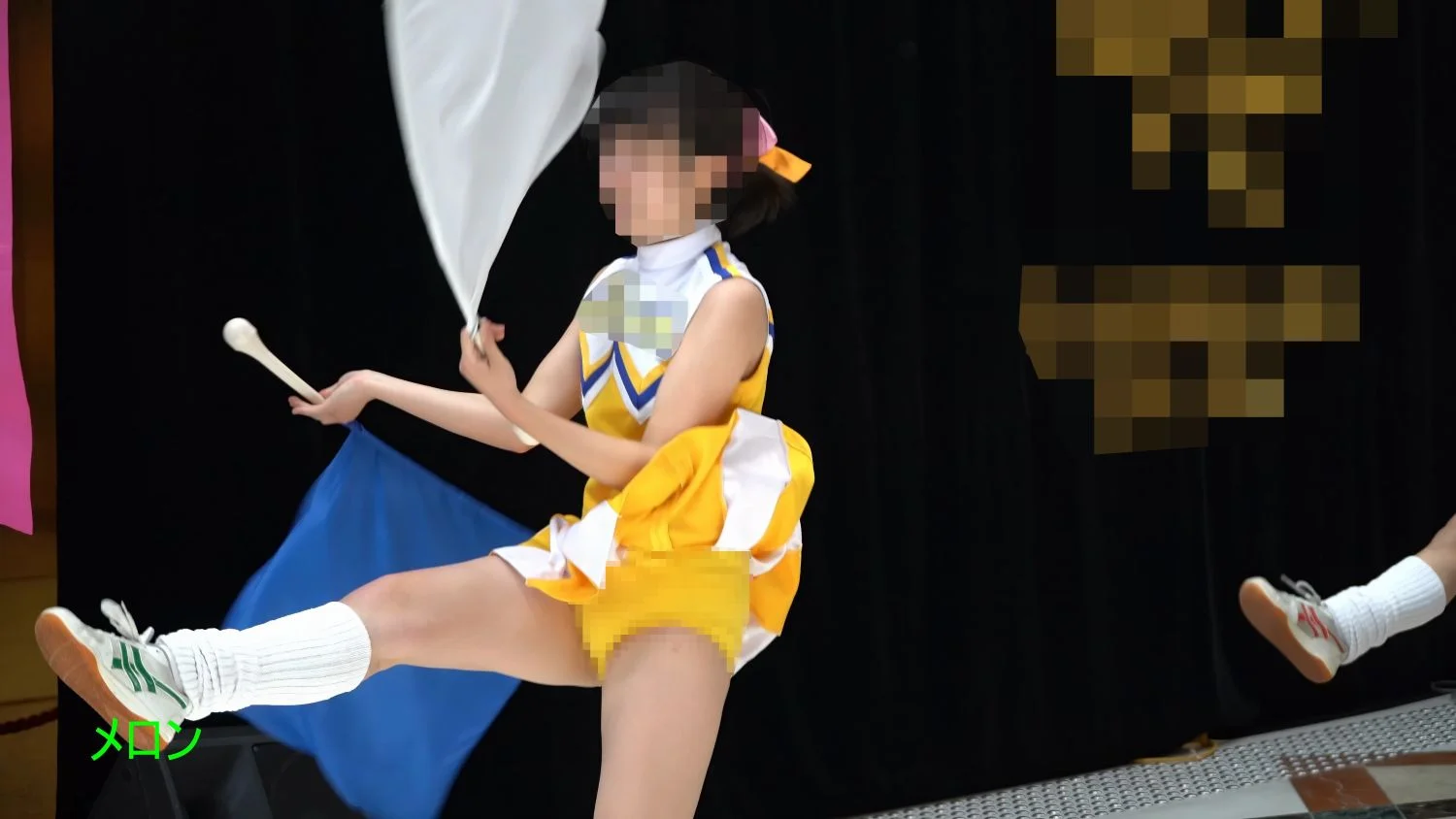 祭りだチア vol.114 【4K】 黄色アンスコ最強！駆け足する姿が可愛すぎてキュンです！Kバトン-3