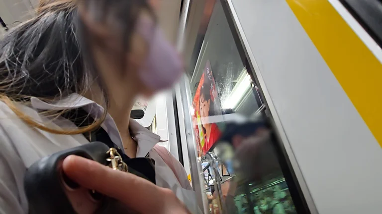 痴かん狂信者 #140【★6】色白な超絶美少女、ブラウス脱がして生の美巨乳揉み、乳首コリコリ成功！撮影に気づいて必死に顔逸らし！-1