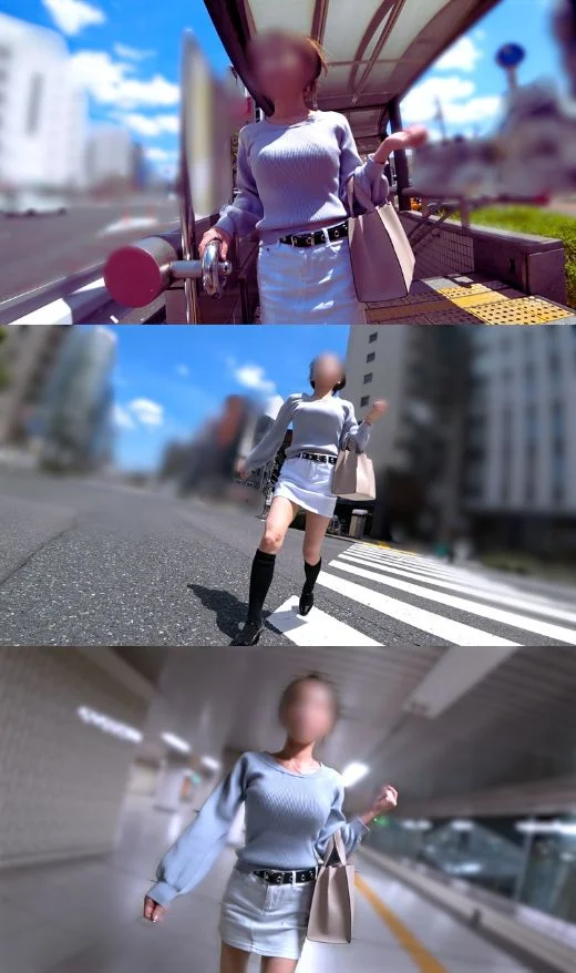 【電車対面パンチラ☆139】三角ゾーン観察記録/縦揺れニットおっぱいOL-1