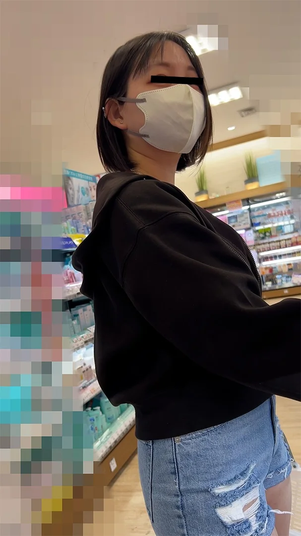 【ノーブラ揉みVOL.7】みんな大好き黒髪巨乳ちゃんに突撃→揉みしだきプレイ-2