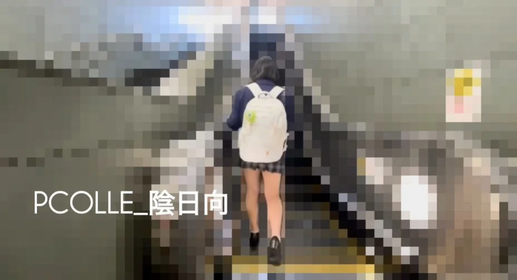 陰日向Vol.24 バレた？小柄で美脚なショートヘアJKをめくり （逆さ撮り・捲り・ライトアップ）【3日分】-2