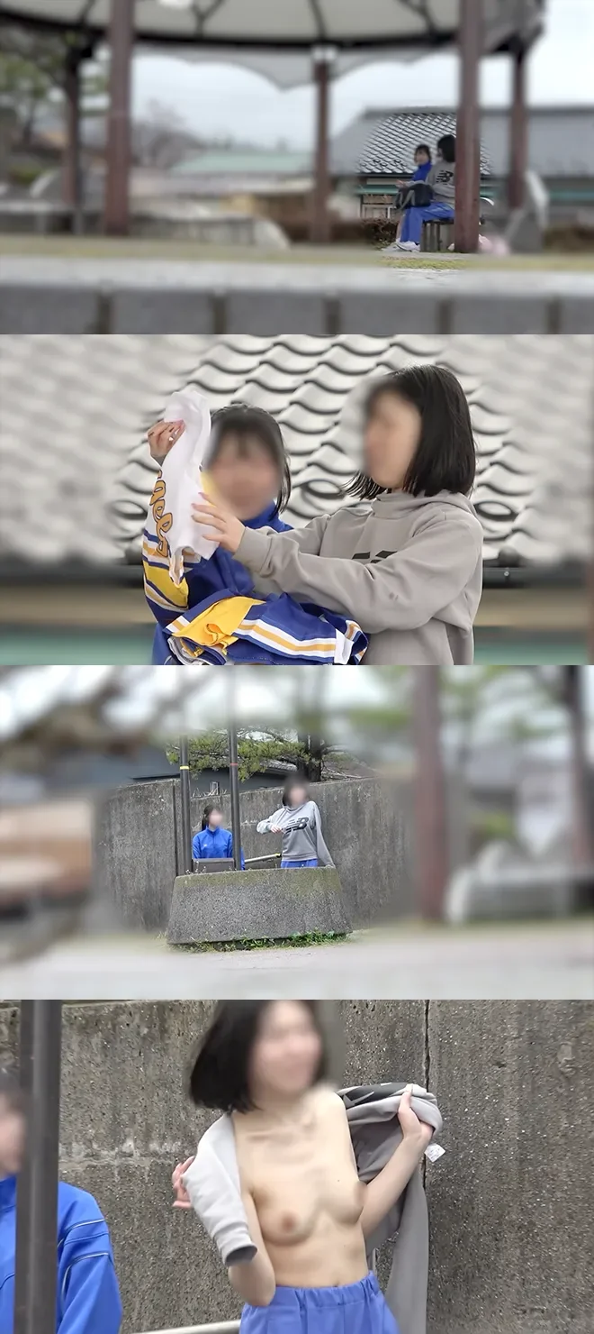 【チアっ子】2人のお着替え！おぱんつ丸出し！おっぱい丸見え！練習前後２着替え収録！-1