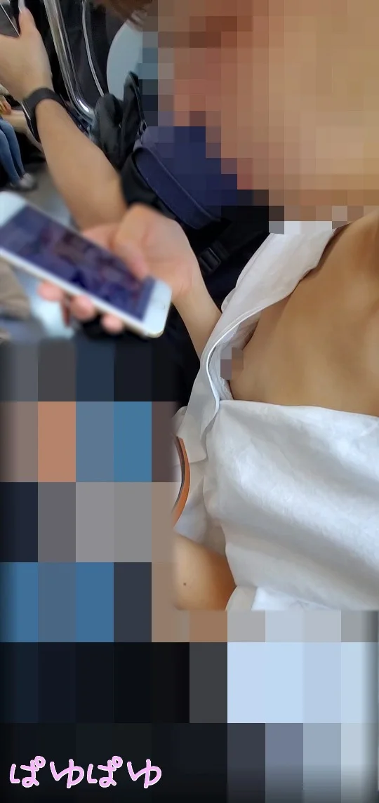 【再販】[胸チラ]心配になるくらい乳首が見えてしまってる胸チラセット[顔有]-4