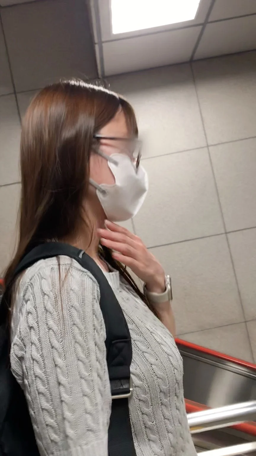【横からの眺め407】清楚系のゆるふわＯＬの柔らかおっぱいを追いかけて！-2