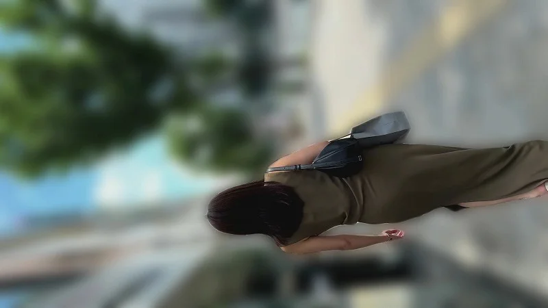 【再販】ブラウンのワンピースを着たOLセクシーさん。セクシーランジェリーが透け透け(/ω＼)。-4