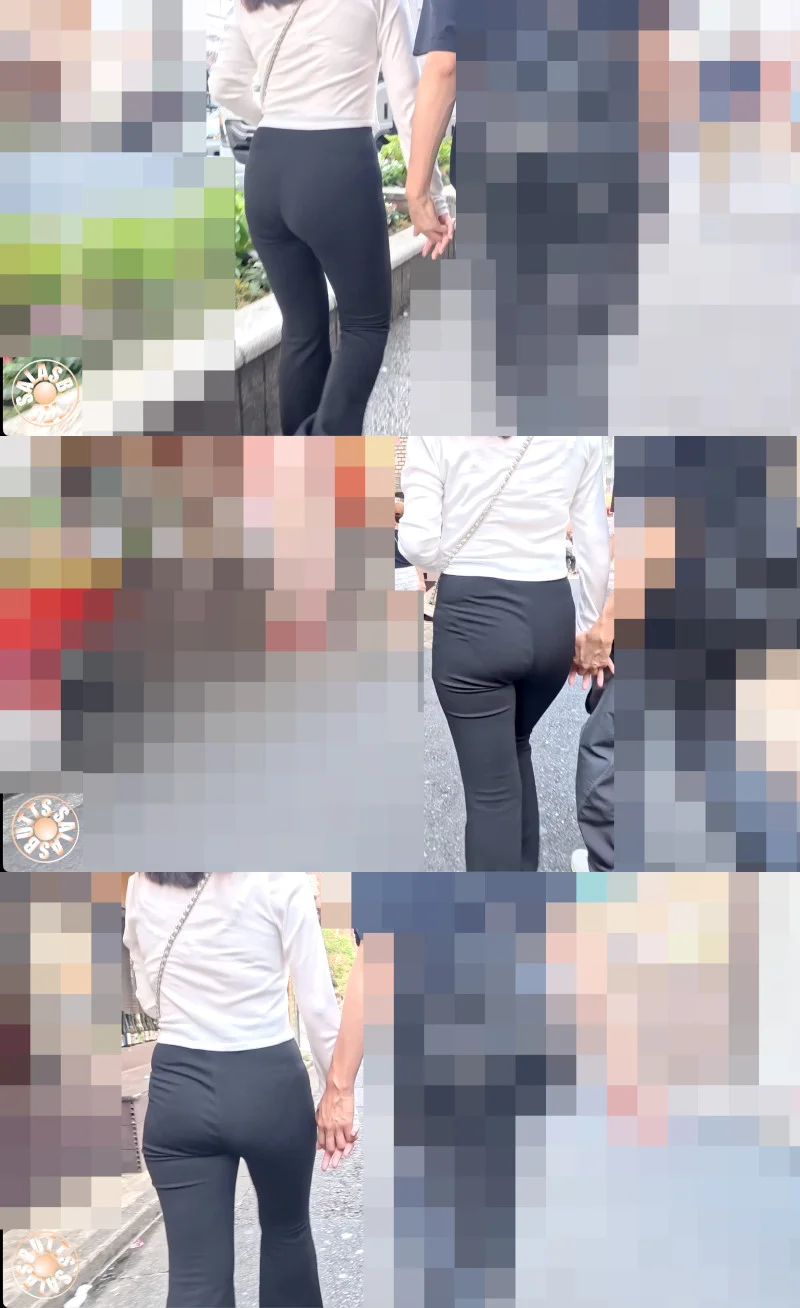 【4K高画質】黒レギパンフルバックショーツ透け-2