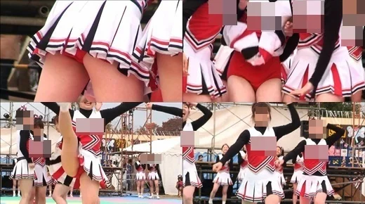 禁断の潜入！有名美女チアリーダー演技 (野外の花園編)(2/3)-2
