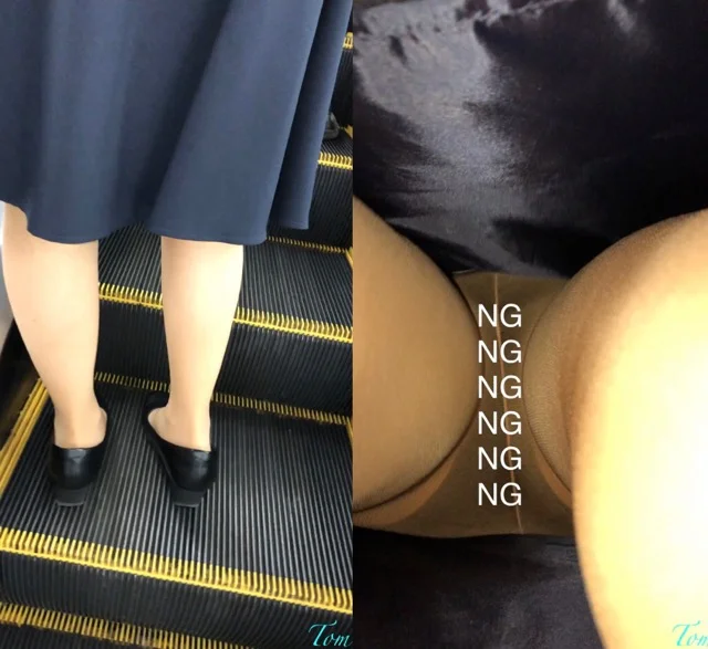 OLさん　逆さ撮り　パンスト　黒パンティＶＯＬ3-1